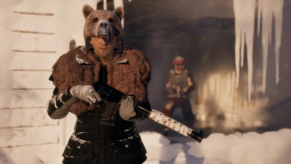 A survivor armed with a rifle in winter gear in Permafrost
